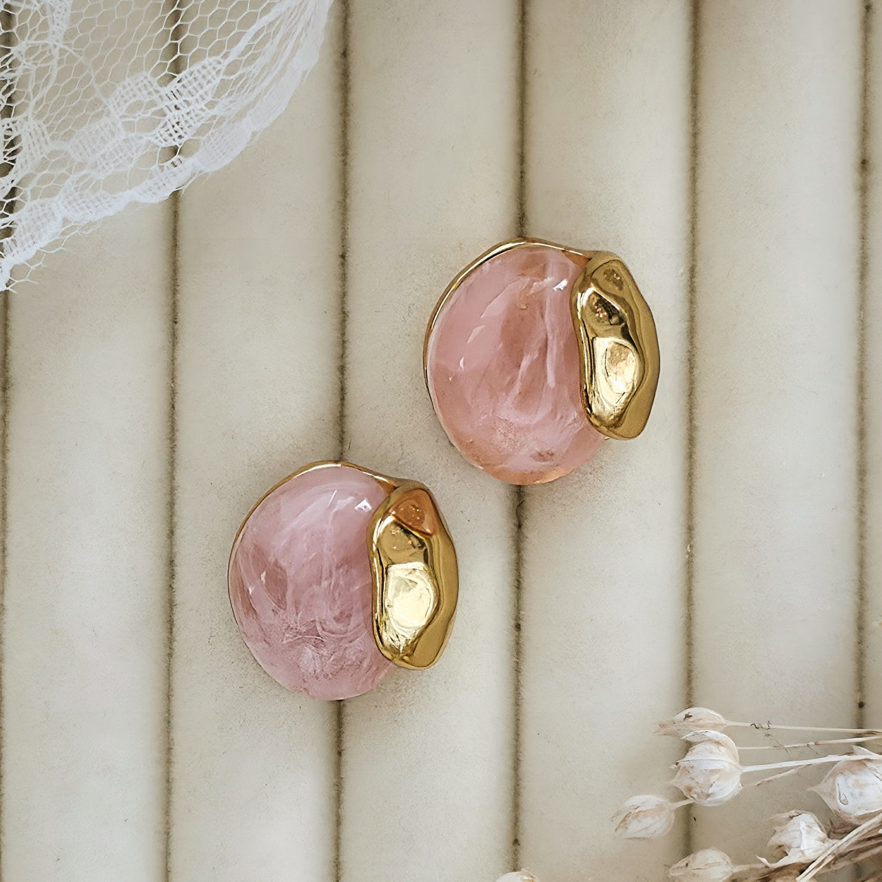 Cercei Rotund abstract din Oțel Inoxidabil - Hipoalergenici