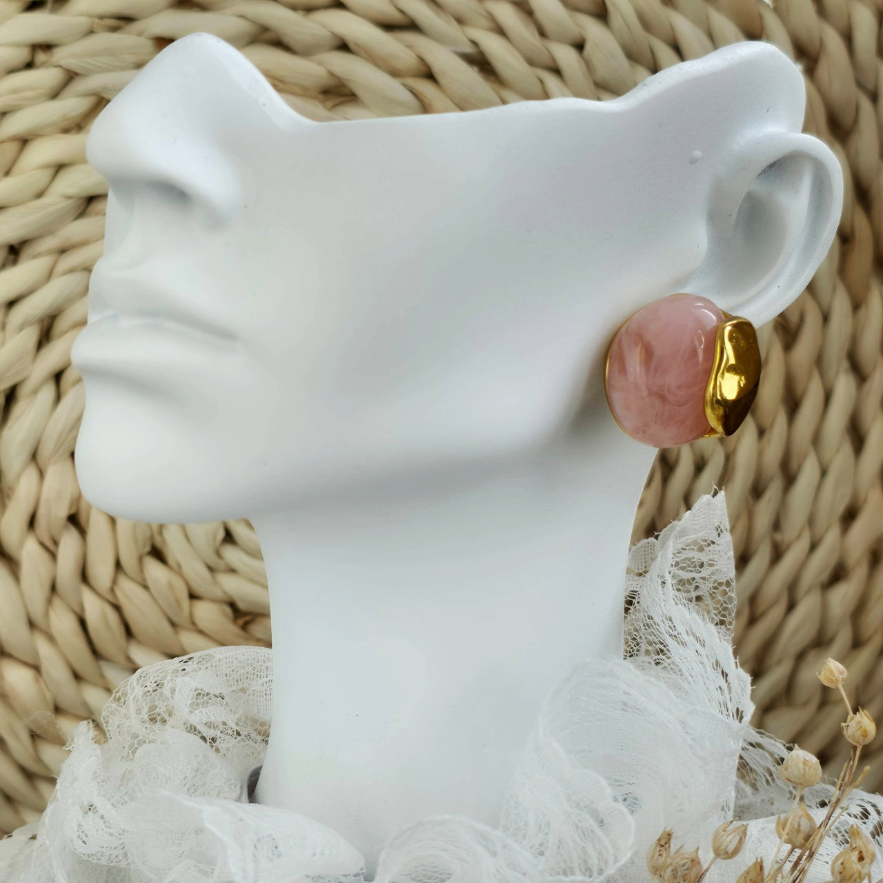 Cercei Rotund abstract din Oțel Inoxidabil - Hipoalergenici - CM1837