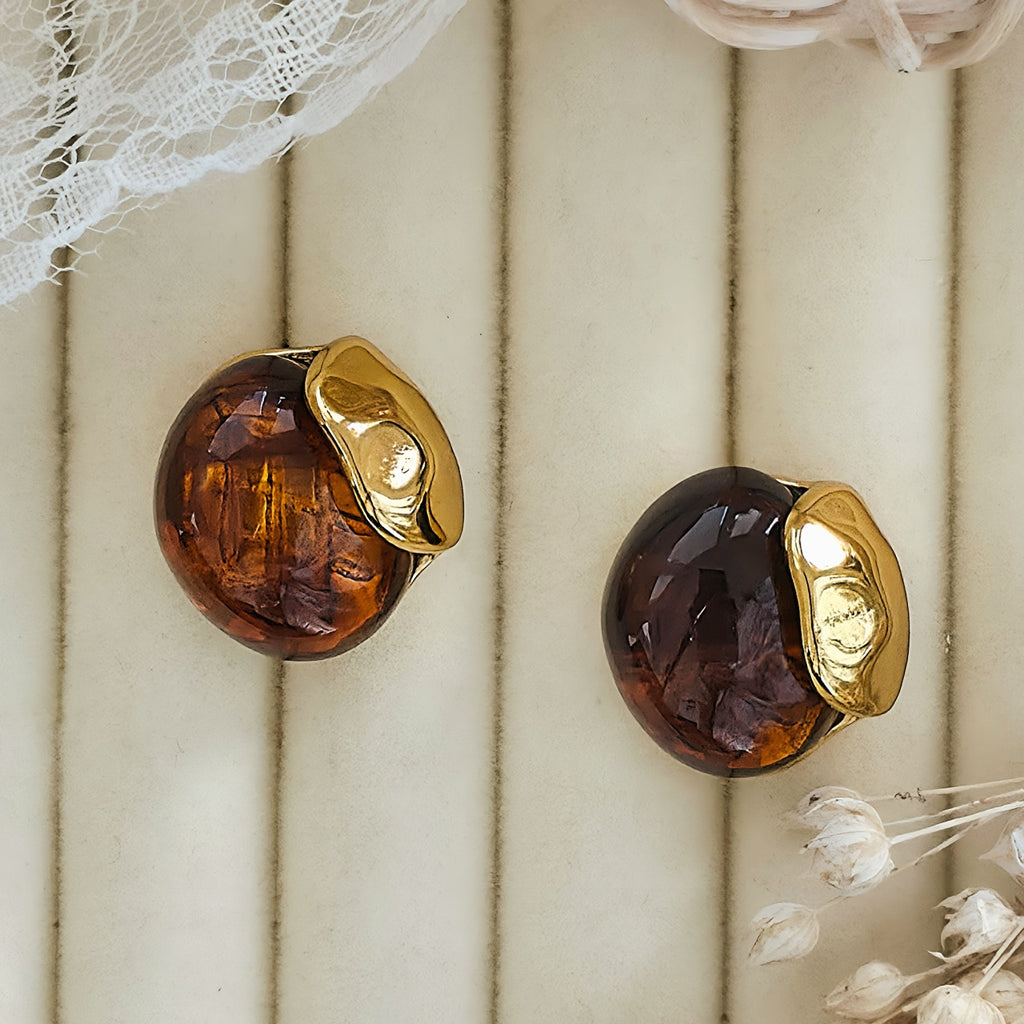 Cercei Rotund abstract din Oțel Inoxidabil - Hipoalergenici