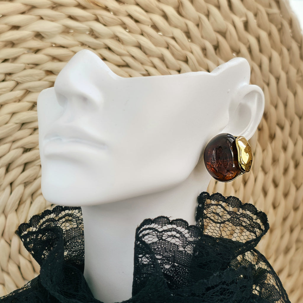 Cercei Rotund abstract din Oțel Inoxidabil - Hipoalergenici - CM1838