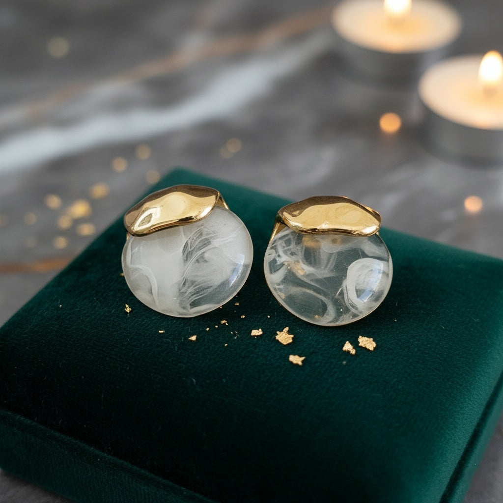 Cercei Rotund organic din Oțel Inoxidabil - Hipoalergenici - CM1840