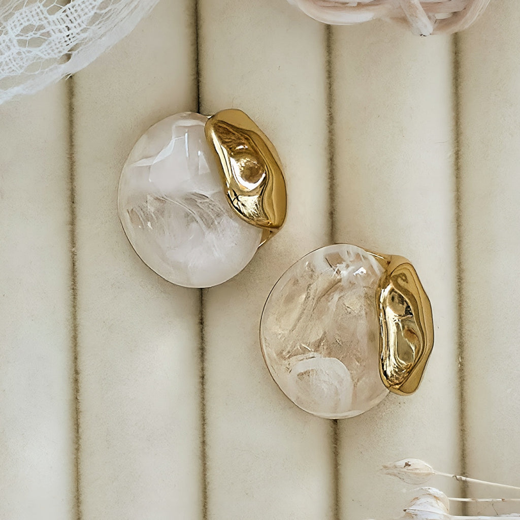 Cercei Rotund organic din Oțel Inoxidabil - Hipoalergenici