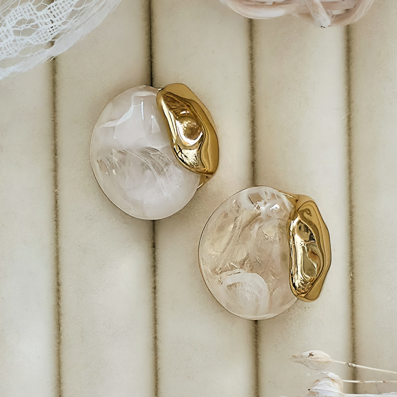 Cercei Rotund organic din Oțel Inoxidabil - Hipoalergenici