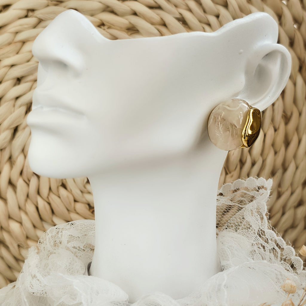 Cercei Rotund organic din Oțel Inoxidabil - Hipoalergenici