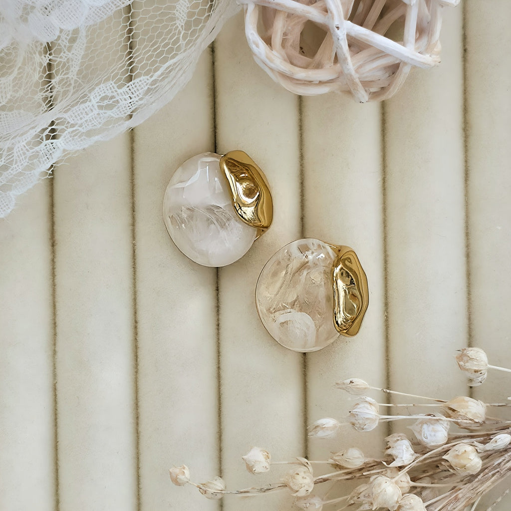 Cercei Rotund organic din Oțel Inoxidabil - Hipoalergenici - CM1840