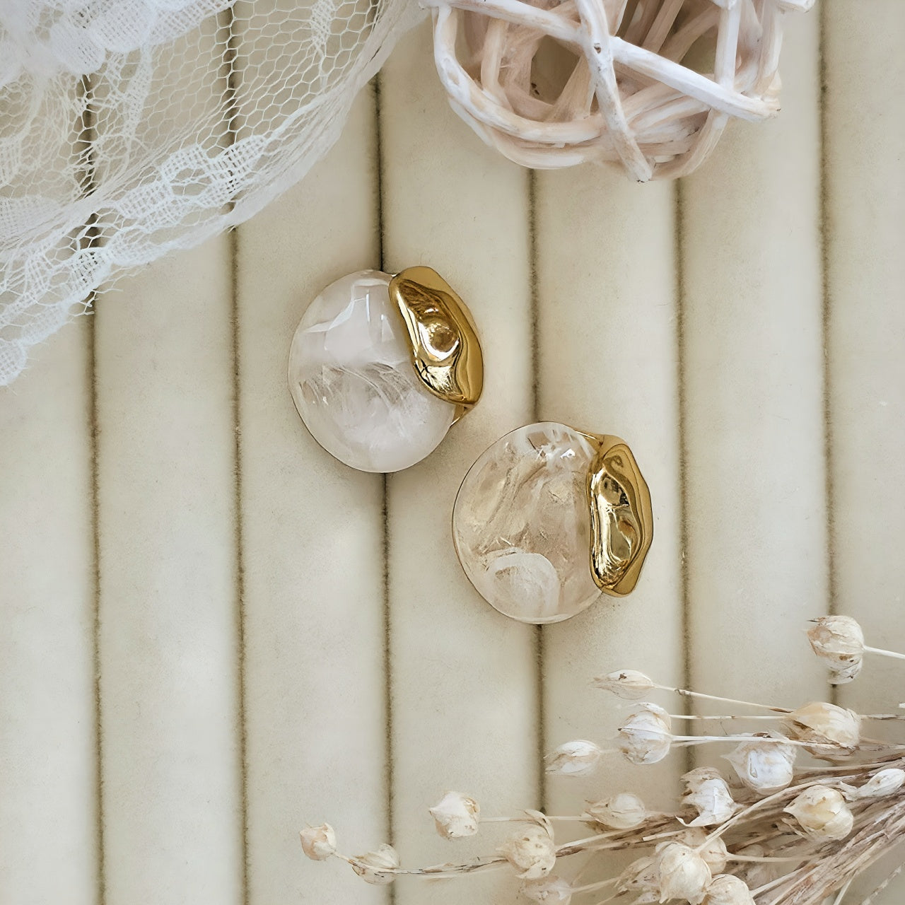 Cercei Rotund organic din Oțel Inoxidabil - Hipoalergenici - CM1840