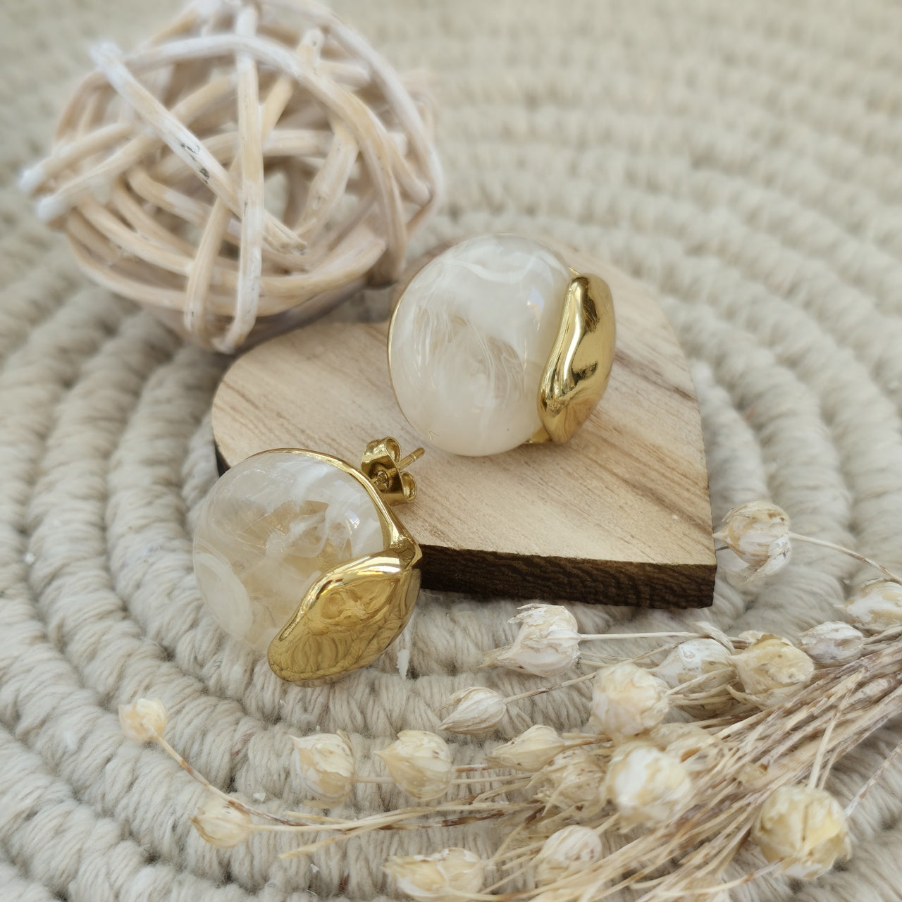 Cercei Rotund organic din Oțel Inoxidabil - Hipoalergenici