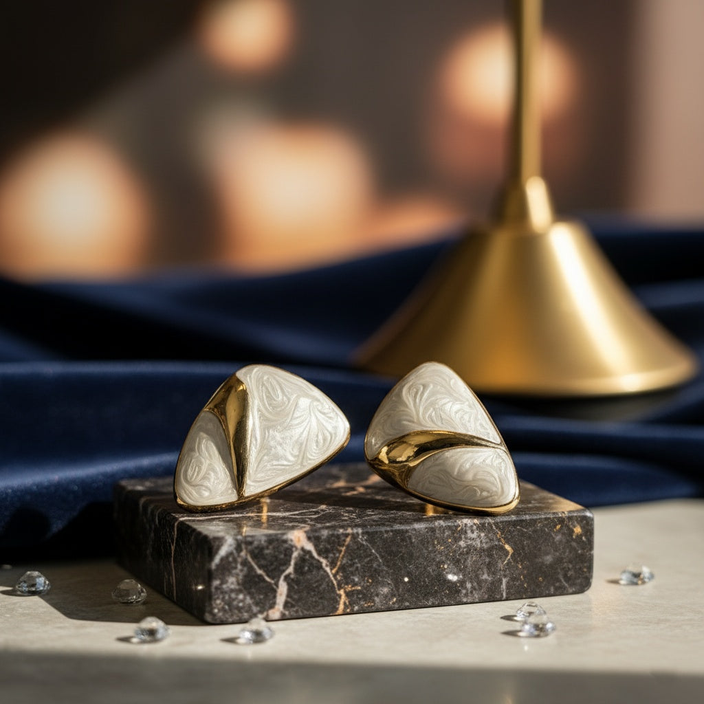 Cercei Triunghi geometric din Oțel Inoxidabil - Hipoalergenici