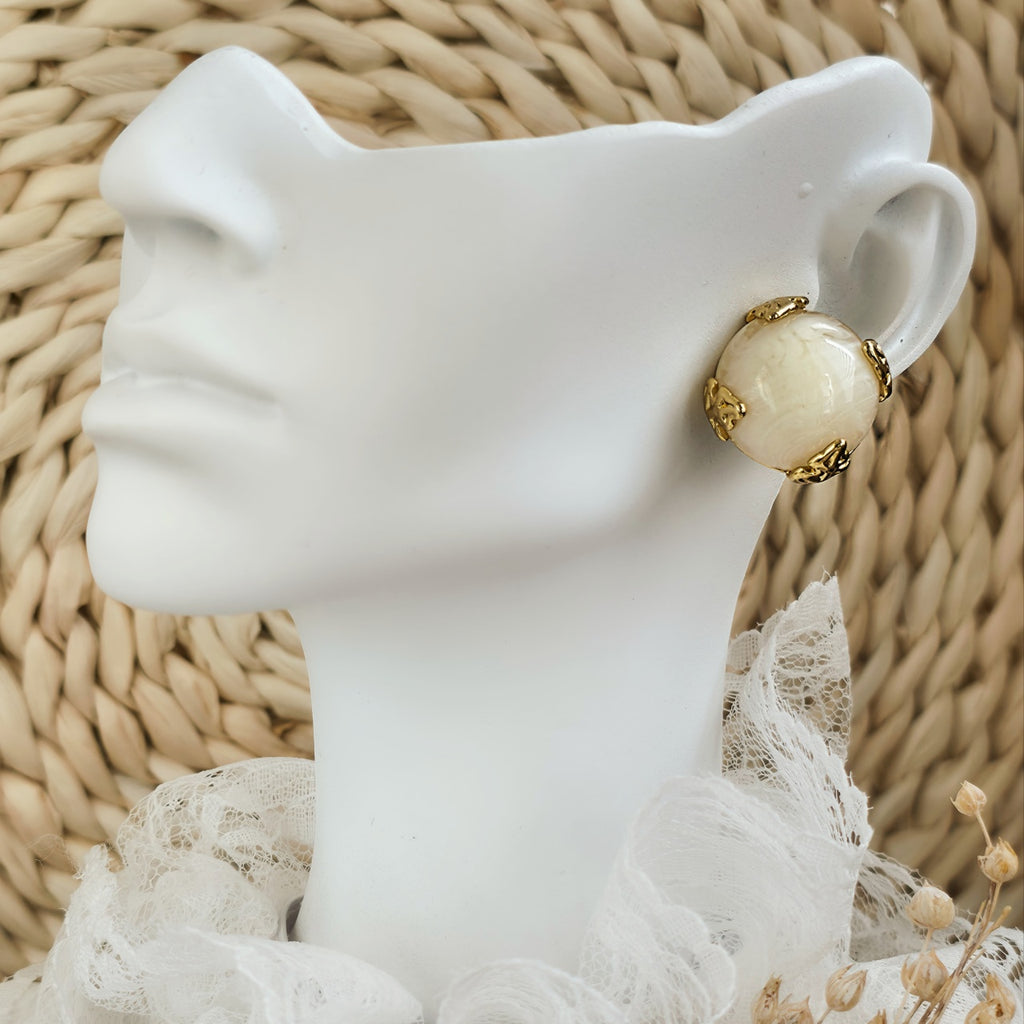 Cercei Sferă decorată din Oțel Inoxidabil - Hipoalergenici - CM1842