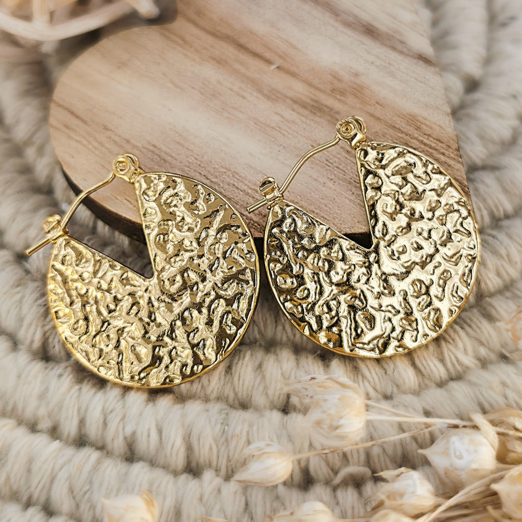 Cercei Disc decupat din Oțel Inoxidabil - Hipoalergenici - CM1847