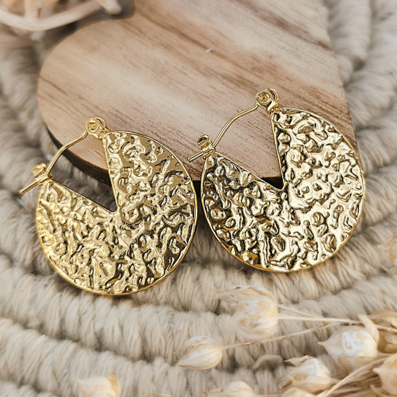 Cercei Disc decupat din Oțel Inoxidabil - Hipoalergenici - CM1847