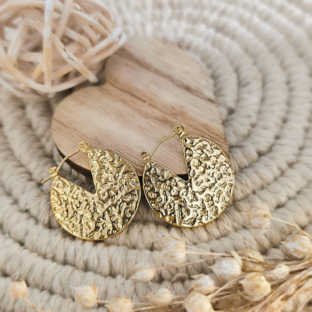 Cercei Disc decupat din Oțel Inoxidabil - Hipoalergenici