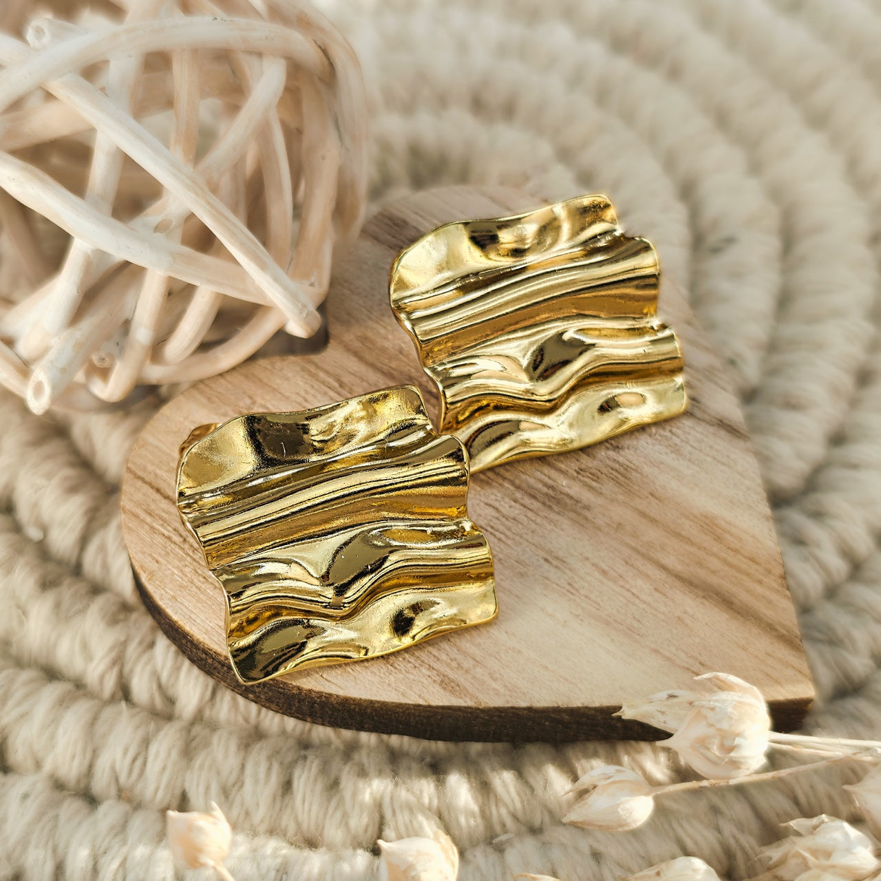 Cercei Formă ondulată neregulată din Oțel Inoxidabil - Hipoalergenici