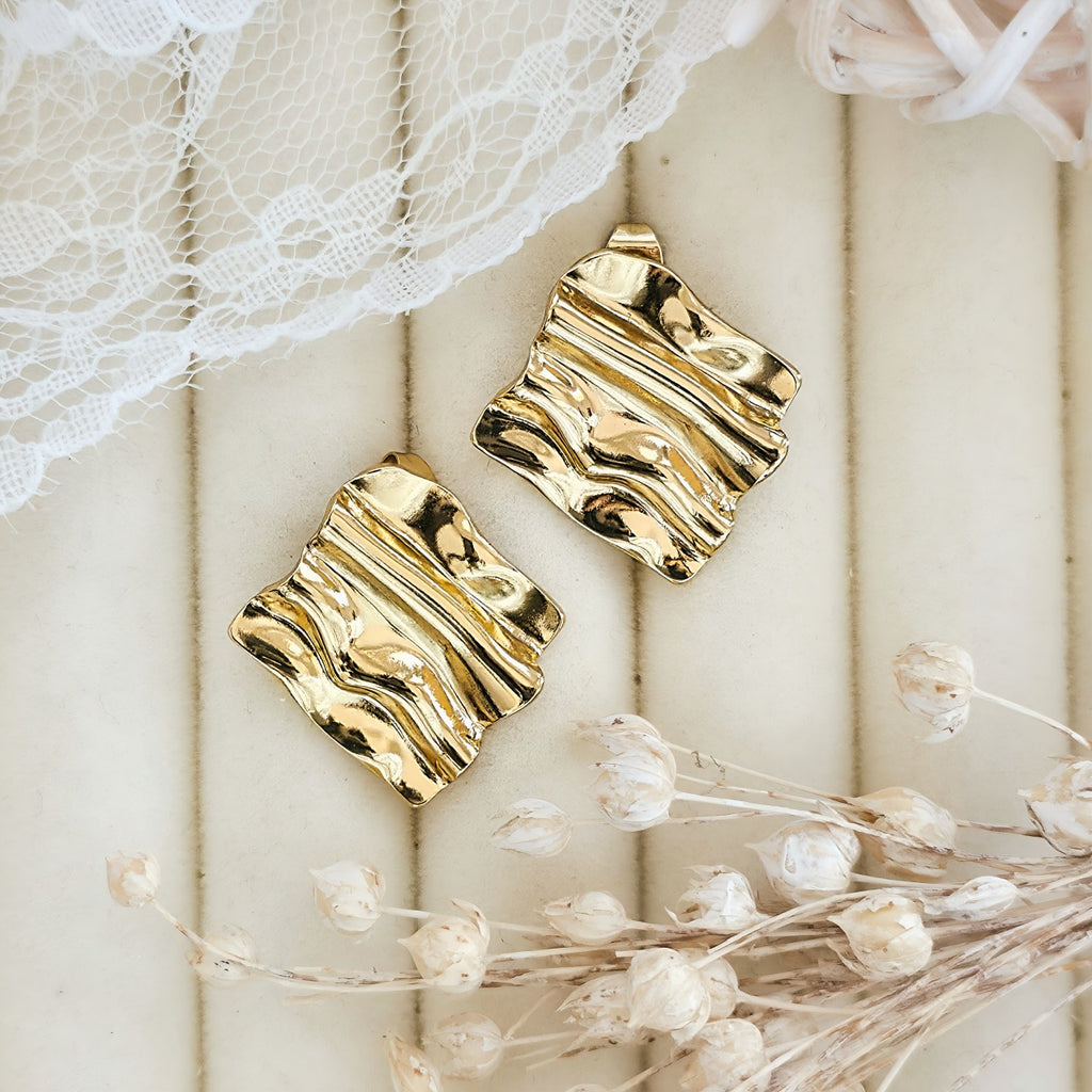 Cercei Formă ondulată neregulată din Oțel Inoxidabil - Hipoalergenici