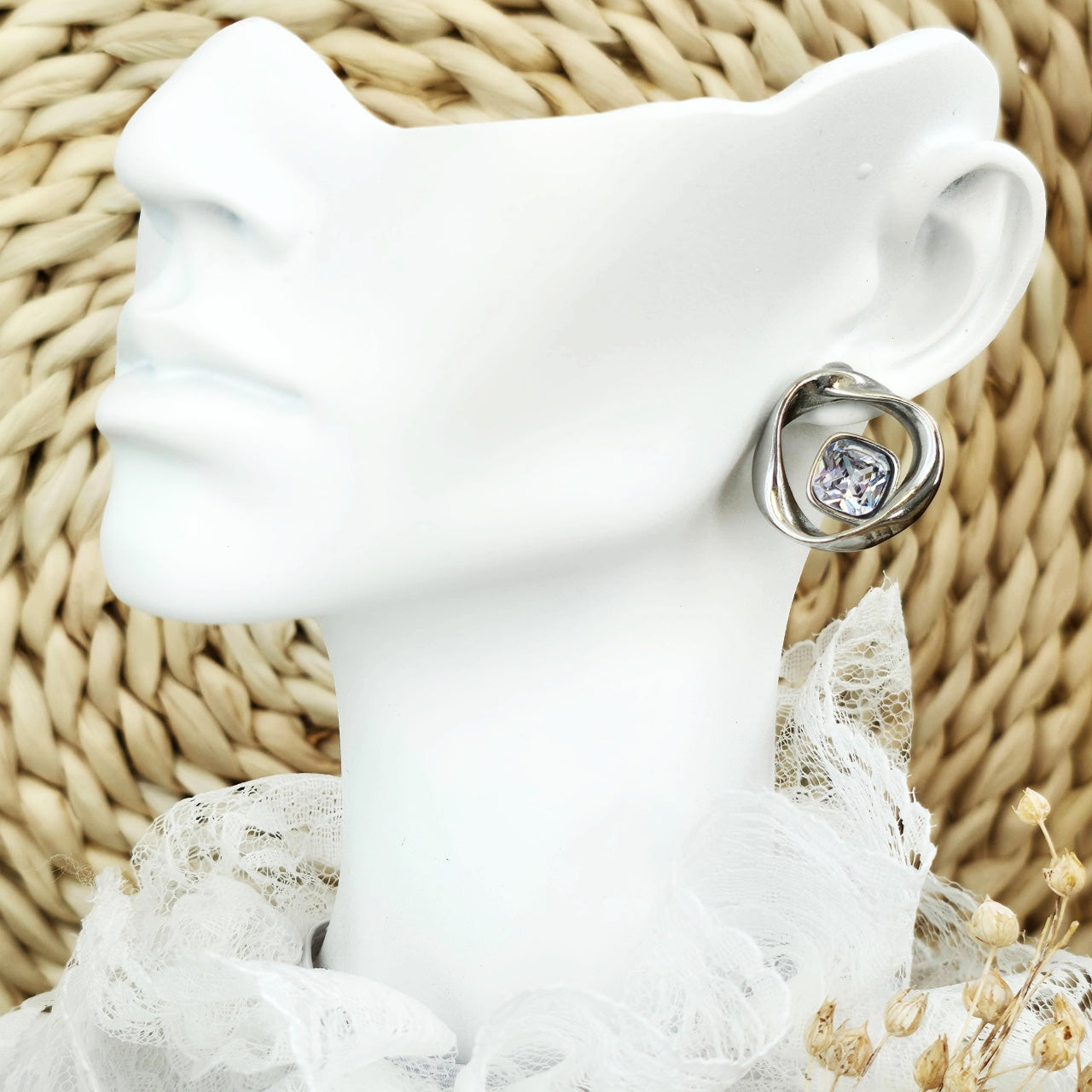 Cercei Formă răsucită din Oțel Inoxidabil - Hipoalergenici