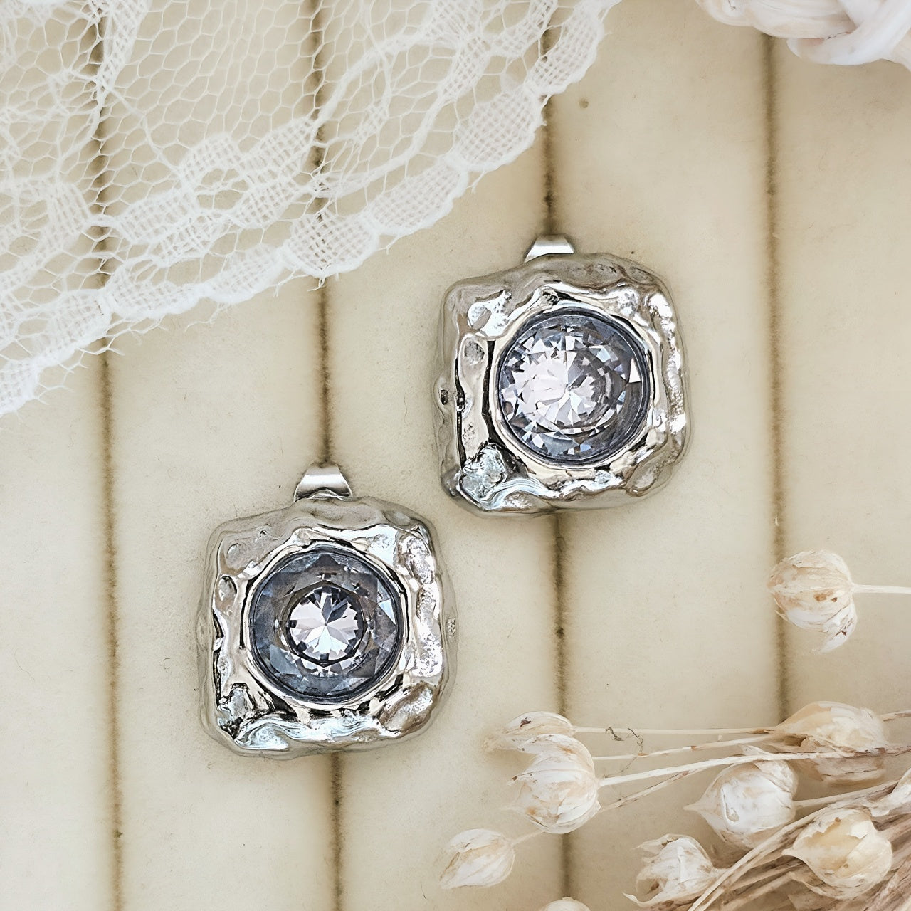 Cercei Pătrat neregulat din Oțel Inoxidabil - Hipoalergenici