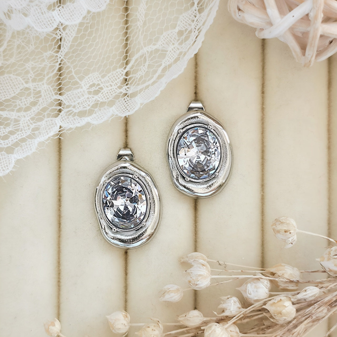 Cercei Formă fluidă organică din Oțel Inoxidabil - Hipoalergenici