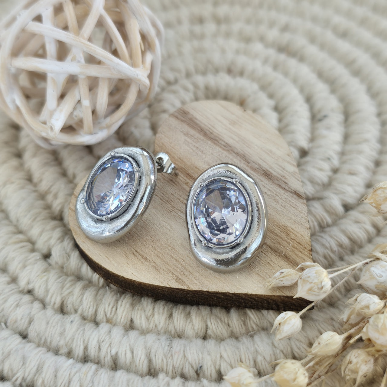 Cercei Formă fluidă organică din Oțel Inoxidabil - Hipoalergenici - CM1856