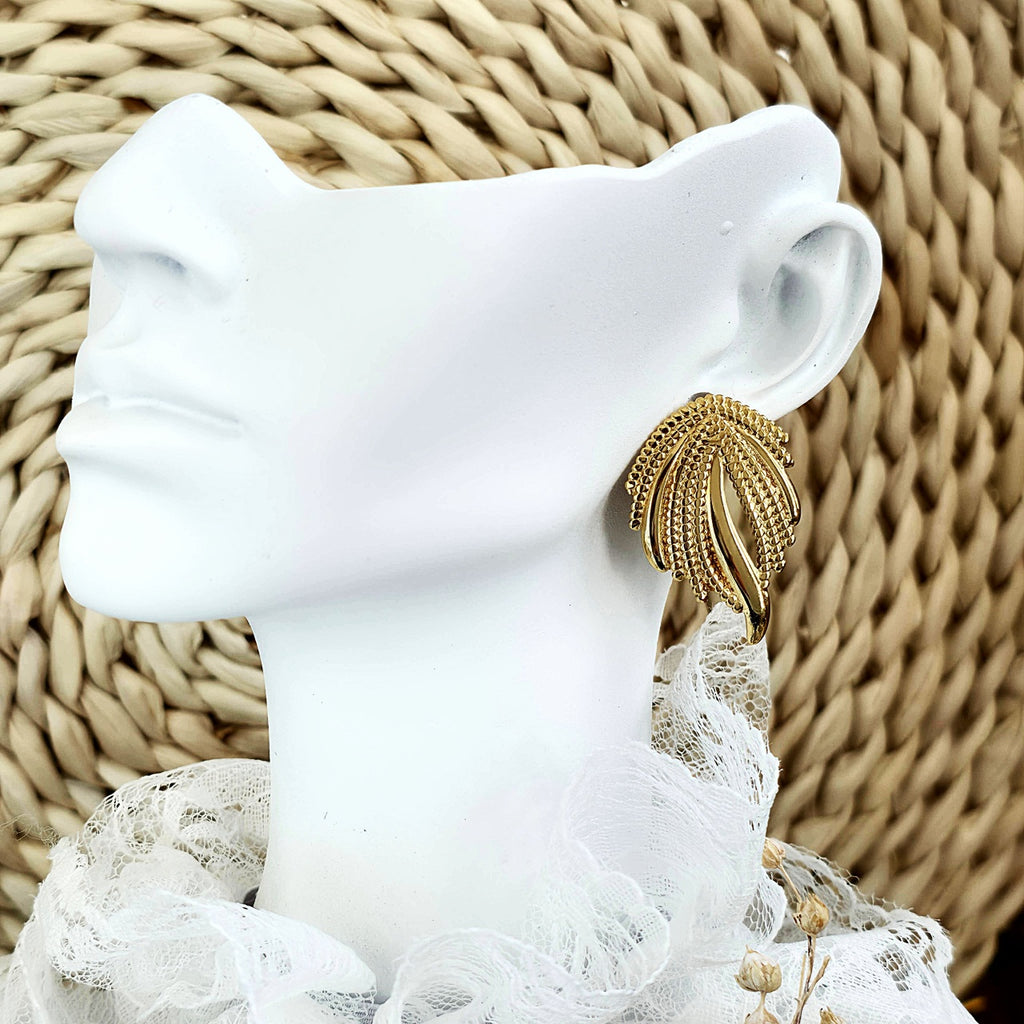 Cercei Frunze stilizate din Oțel Inoxidabil - Hipoalergenici