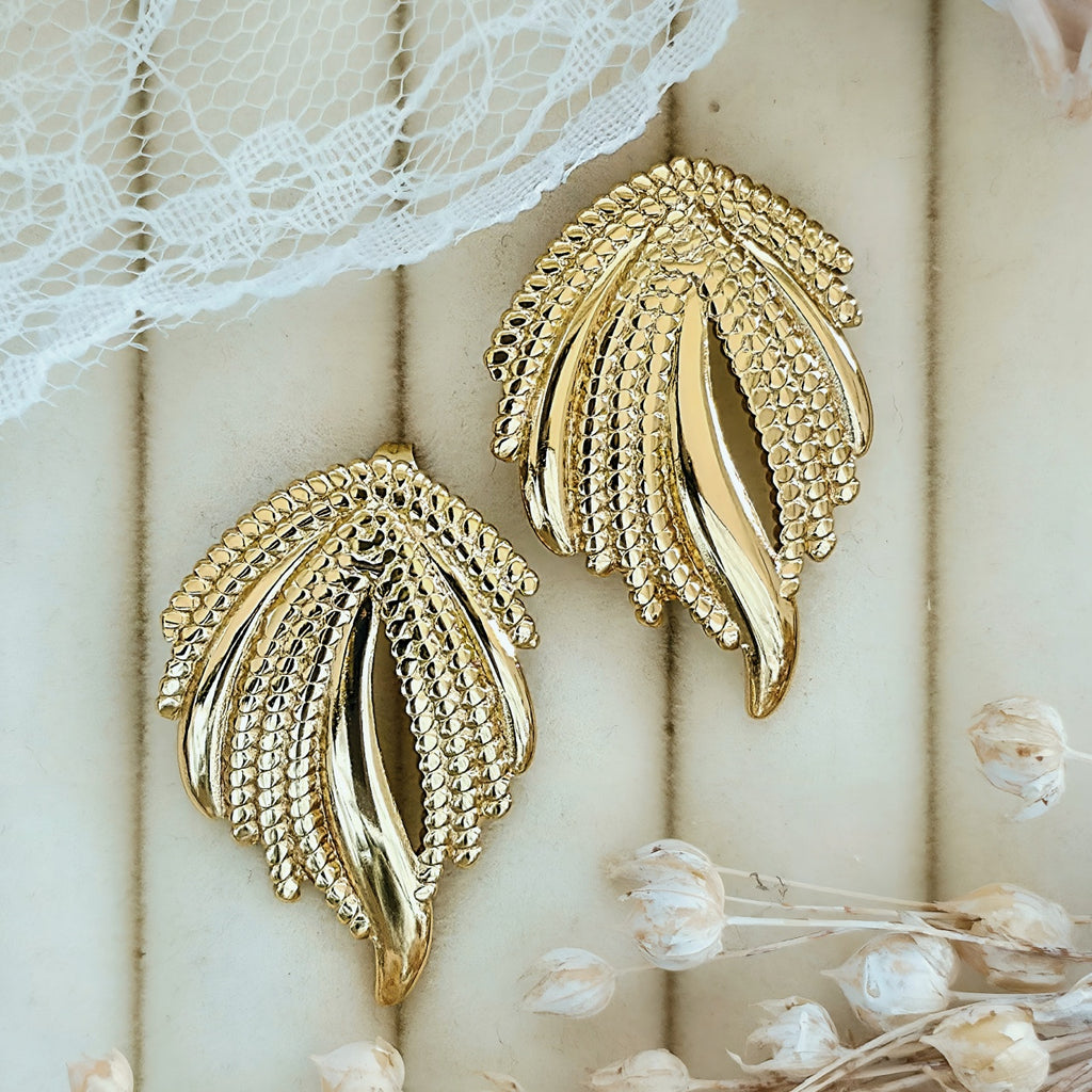 Cercei Frunze stilizate din Oțel Inoxidabil - Hipoalergenici - CM1858