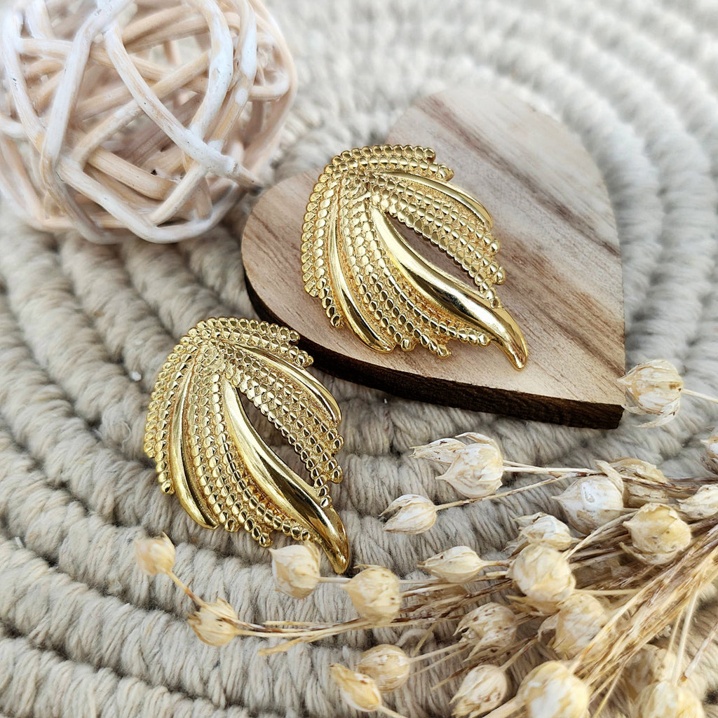 Cercei Frunze stilizate din Oțel Inoxidabil - Hipoalergenici