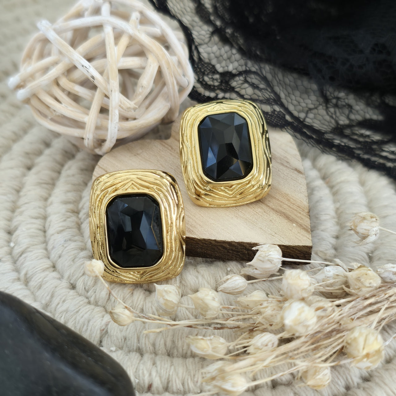 Cercei Dreptunghiular geometric din Oțel Inoxidabil - Hipoalergenici