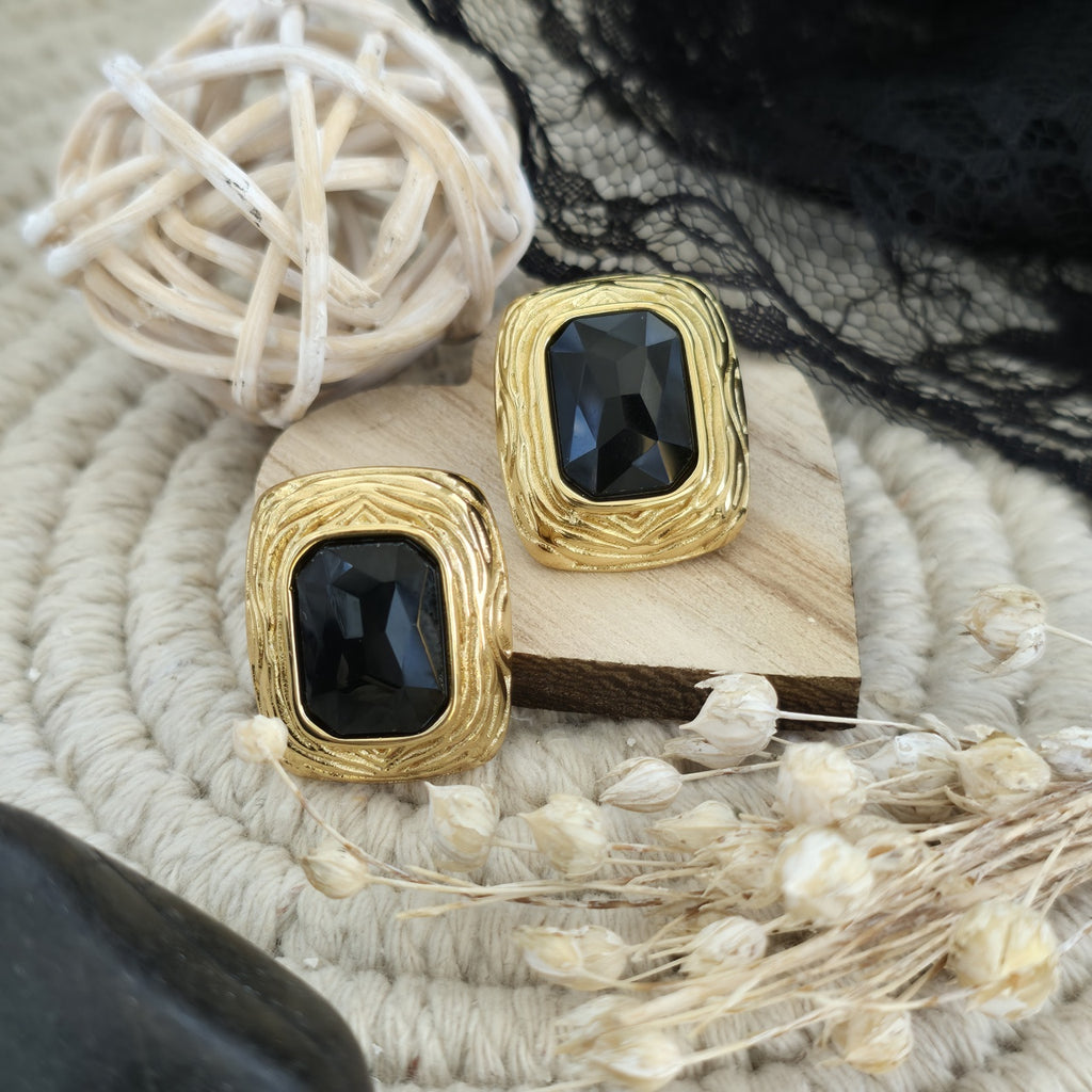 Cercei Dreptunghiular geometric din Oțel Inoxidabil - Hipoalergenici - CM1860