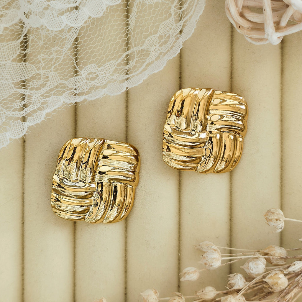 Cercei Nod împletit din Oțel Inoxidabil - Hipoalergenici