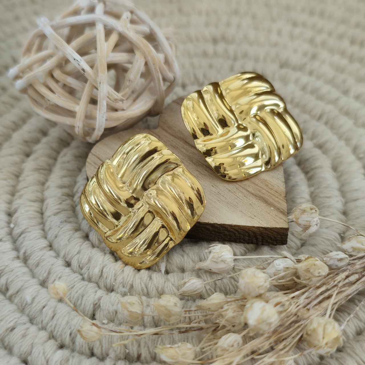 Cercei Nod împletit din Oțel Inoxidabil - Hipoalergenici