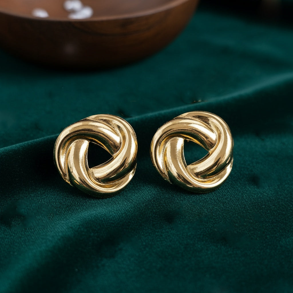 Cercei Nod împletit din Oțel Inoxidabil - Hipoalergenici