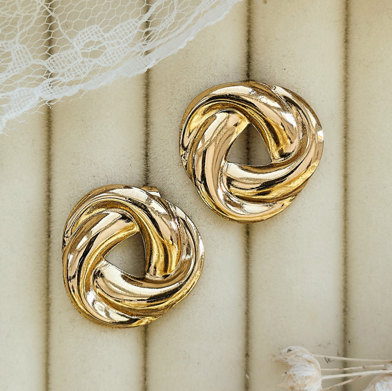 Cercei Nod împletit din Oțel Inoxidabil - Hipoalergenici