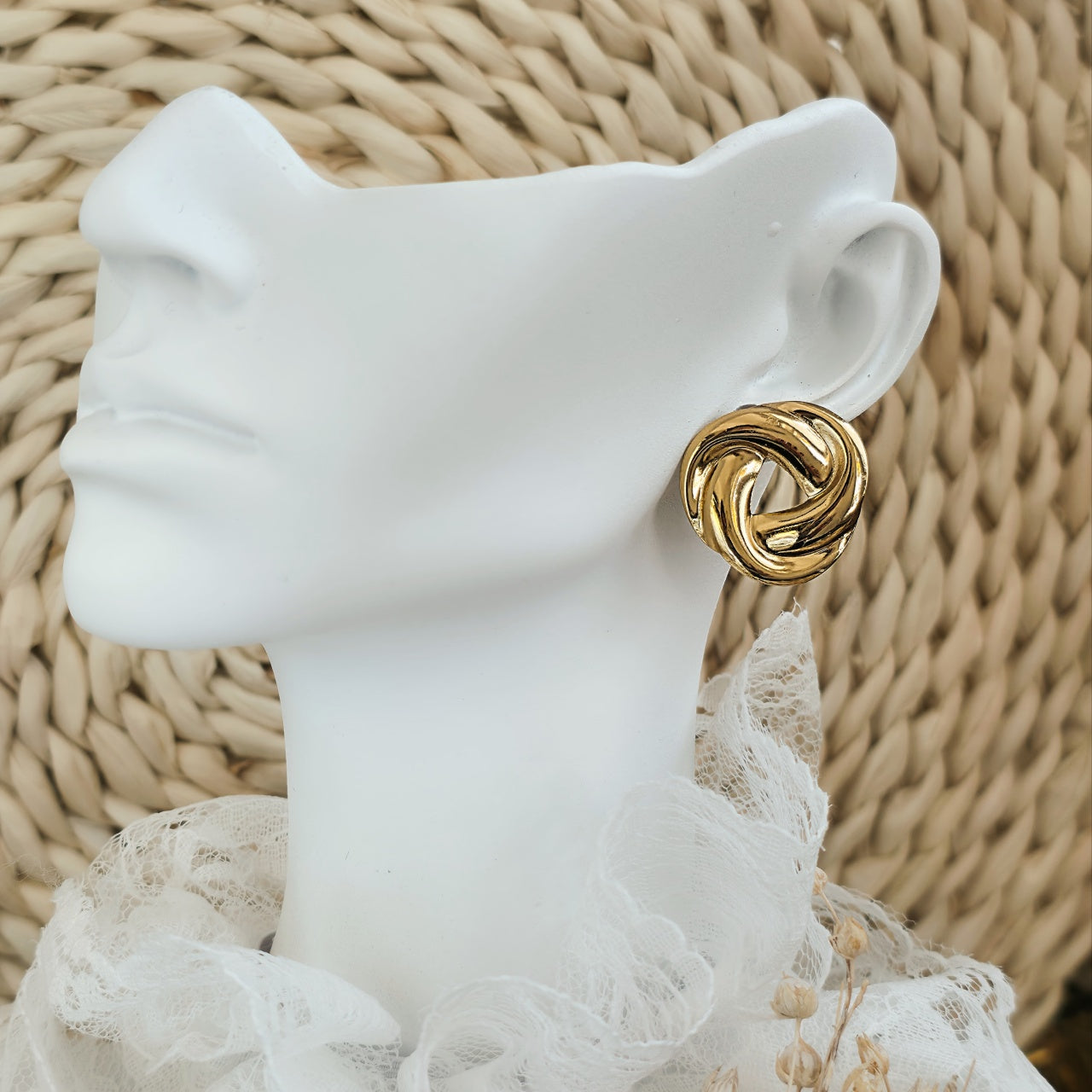 Cercei Nod împletit din Oțel Inoxidabil - Hipoalergenici