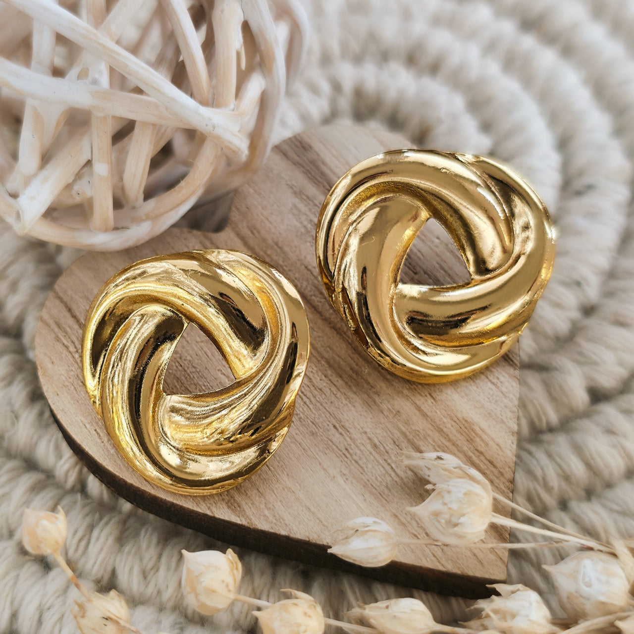 Cercei Nod împletit din Oțel Inoxidabil - Hipoalergenici