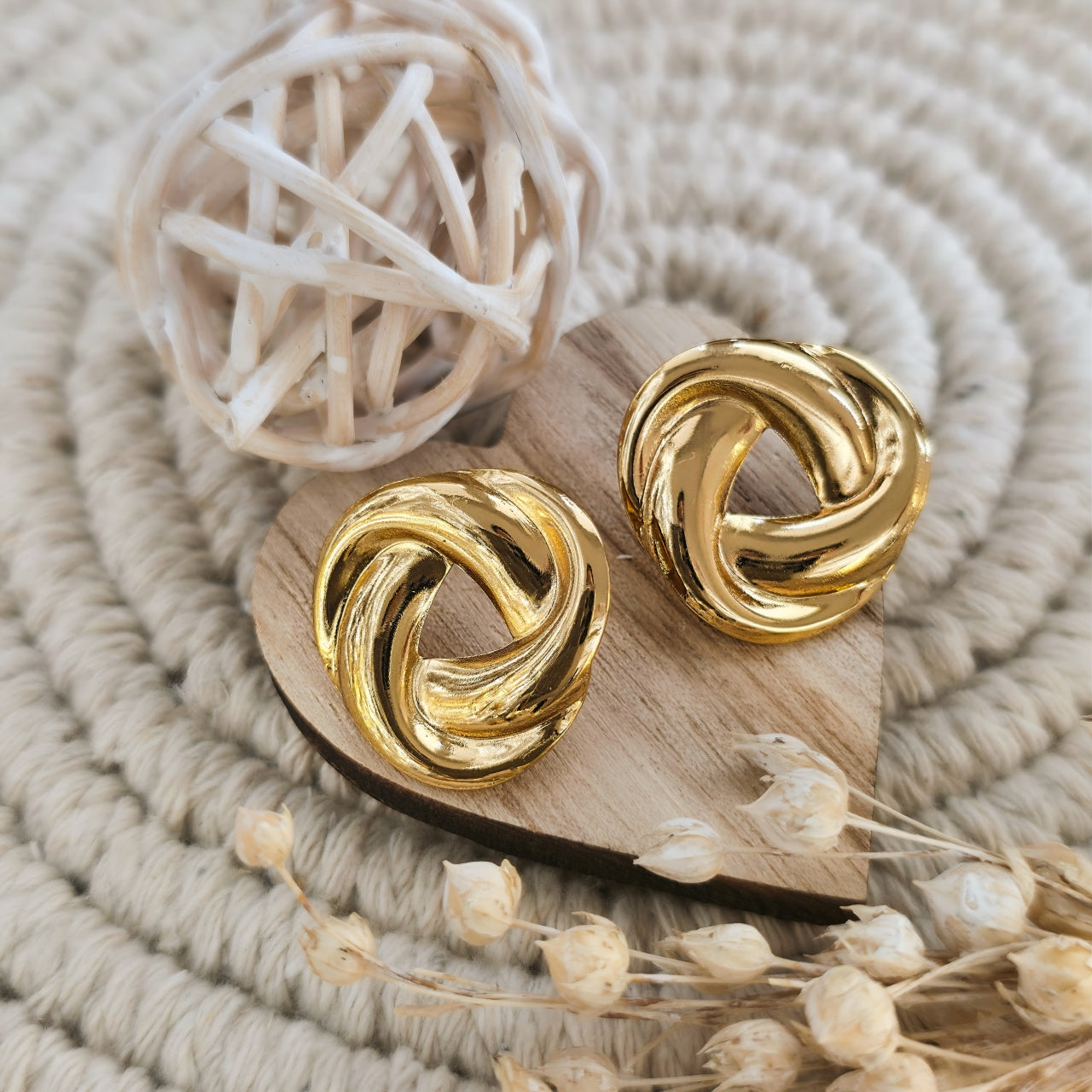 Cercei Nod împletit din Oțel Inoxidabil - Hipoalergenici