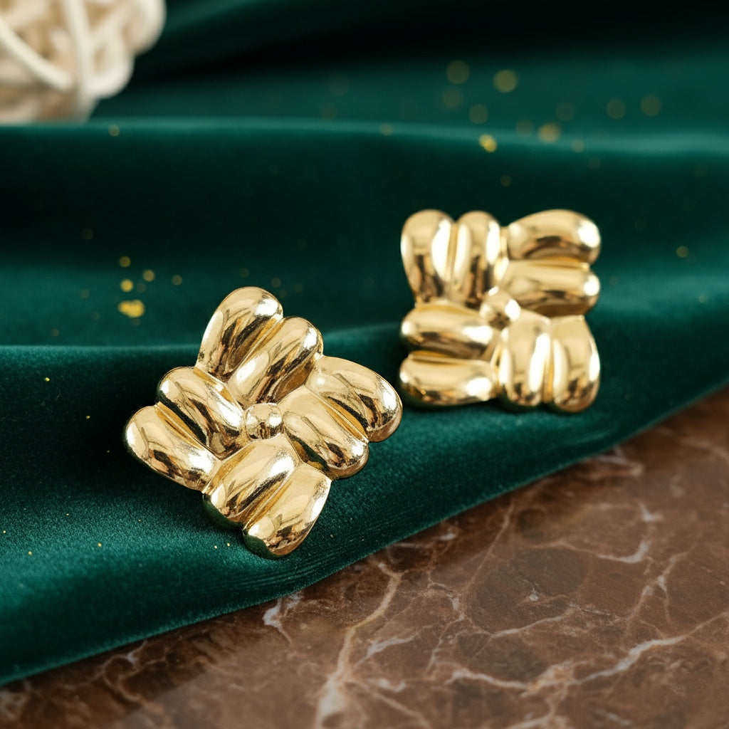 Cercei Formă abstractă sculpturală din Oțel Inoxidabil - Hipoalergenici - CM1864