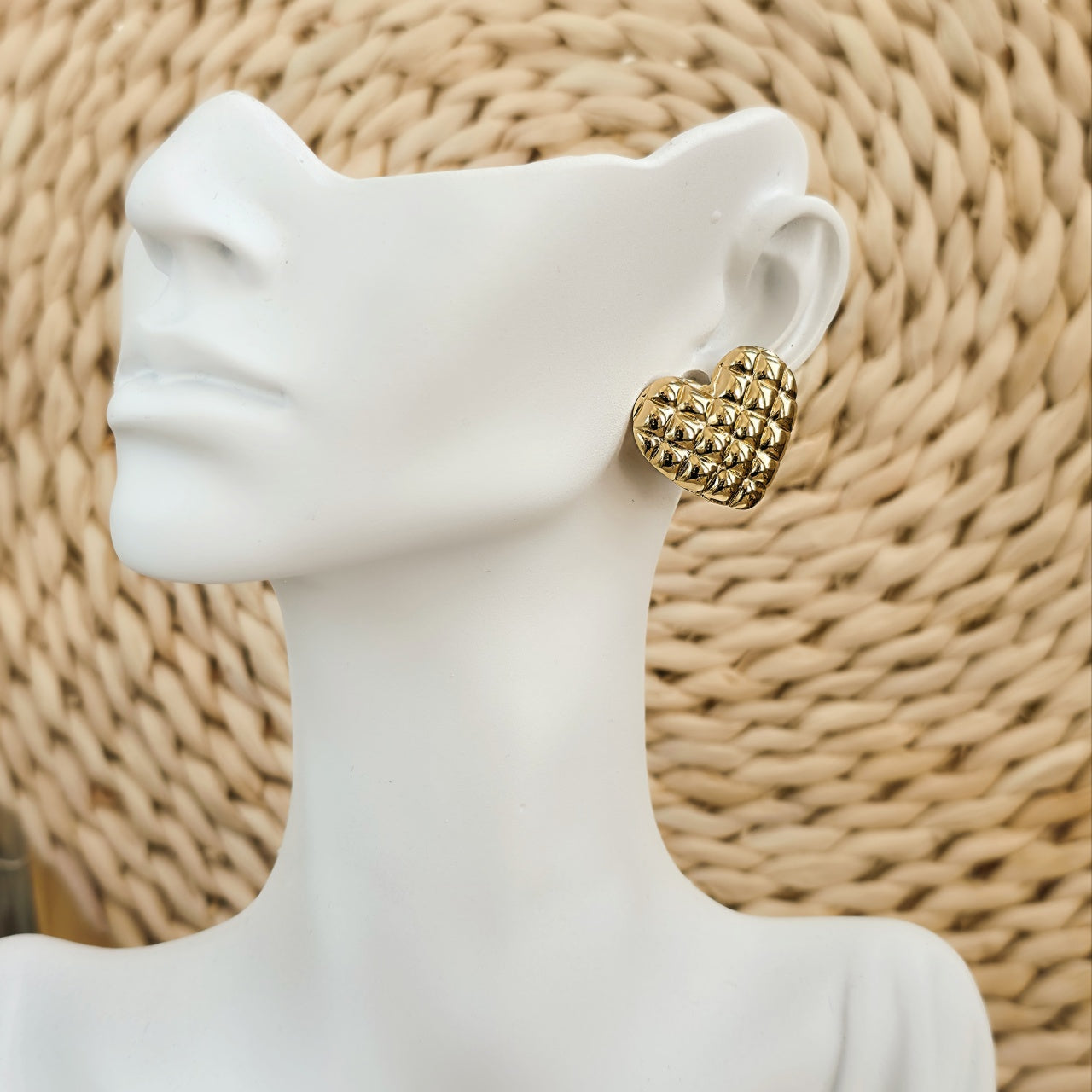 Cercei Inimioară din Oțel Inoxidabil - Hipoalergenici - CM1867