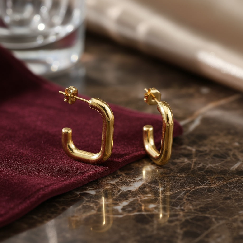 Cercei Geometric din Oțel Inoxidabil - Hipoalergenici