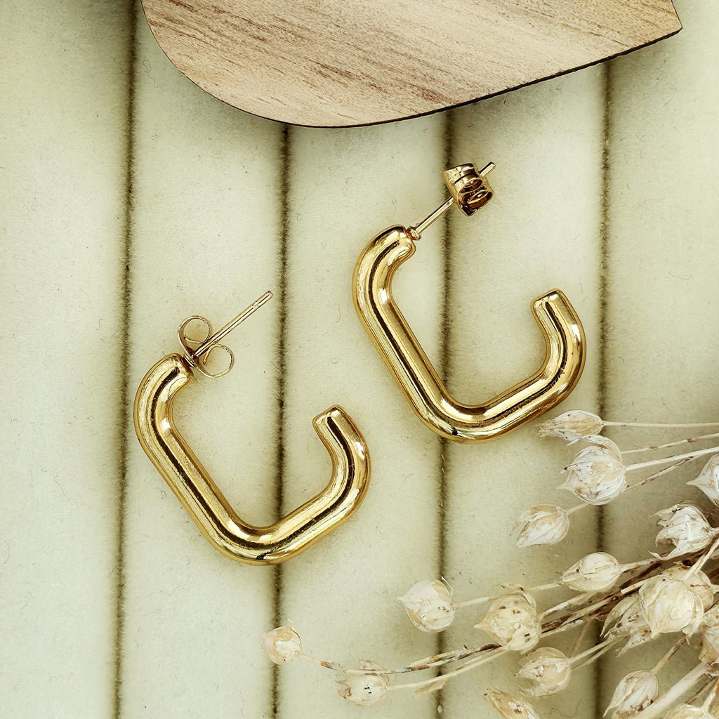 Cercei Geometric din Oțel Inoxidabil - Hipoalergenici