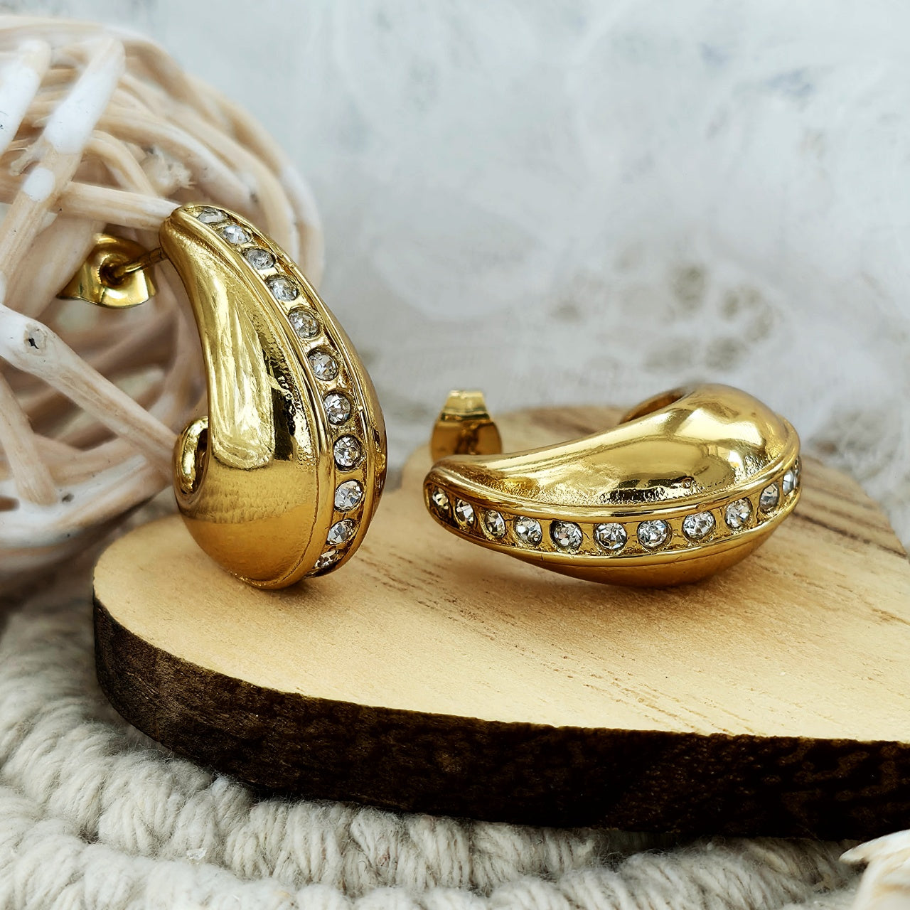 Cercei Semilună, arcuită Oțel Inoxidabil 2.2 cm - Hipoalergenici