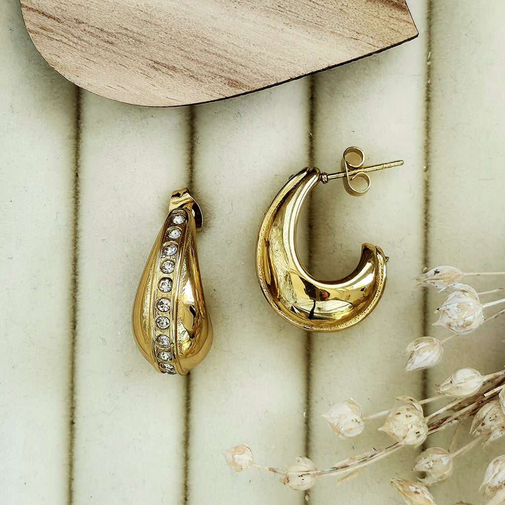 Cercei Semilună, arcuită Oțel Inoxidabil 2.2 cm - Hipoalergenici