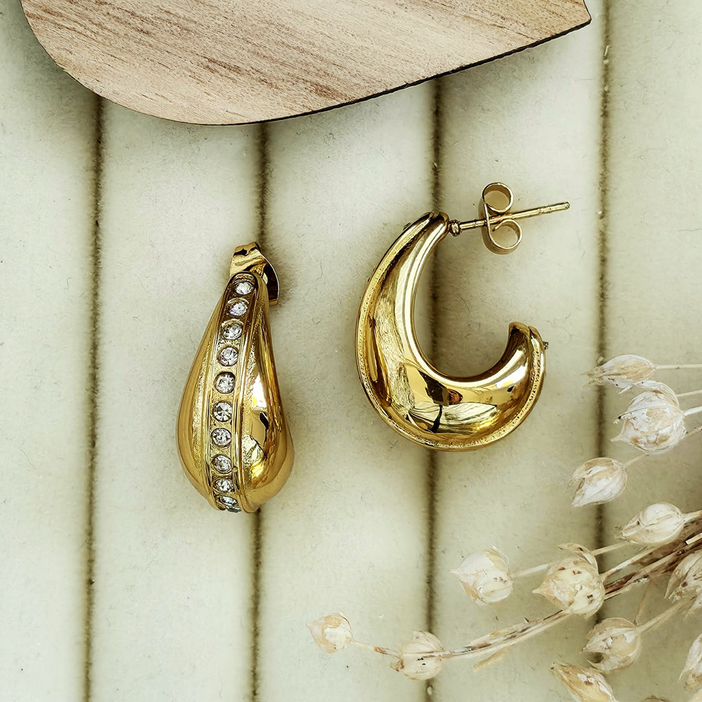 Cercei Semilună, arcuită Oțel Inoxidabil 2.2 cm - Hipoalergenici