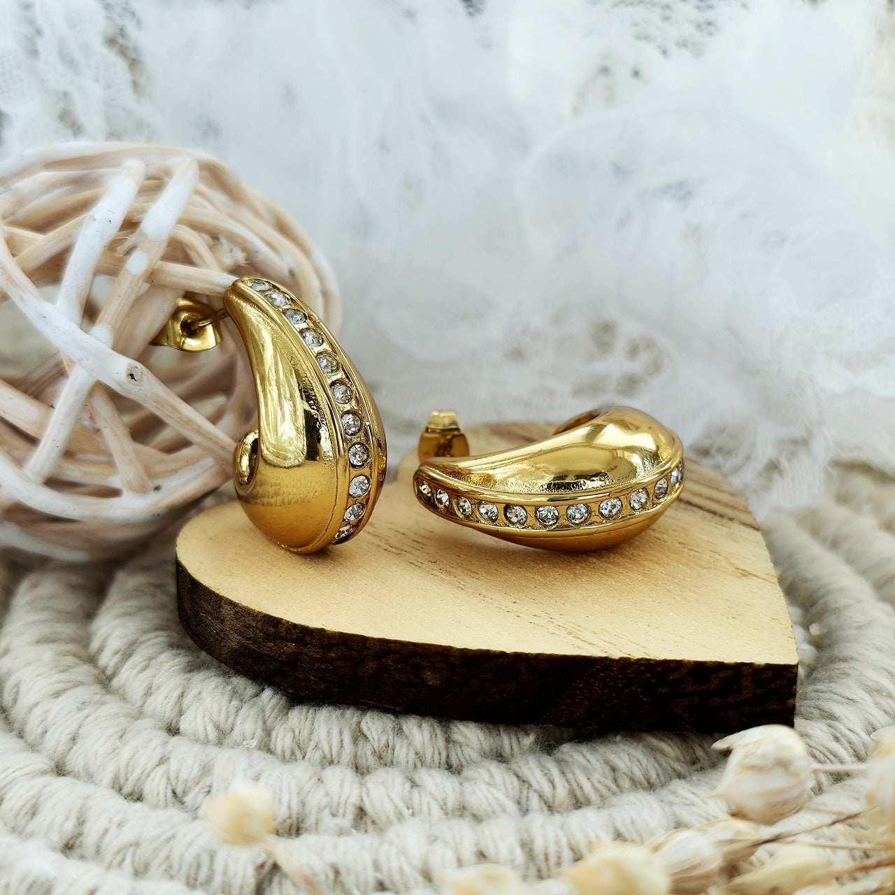 Cercei Semilună, arcuită Oțel Inoxidabil 2.2 cm - Hipoalergenici