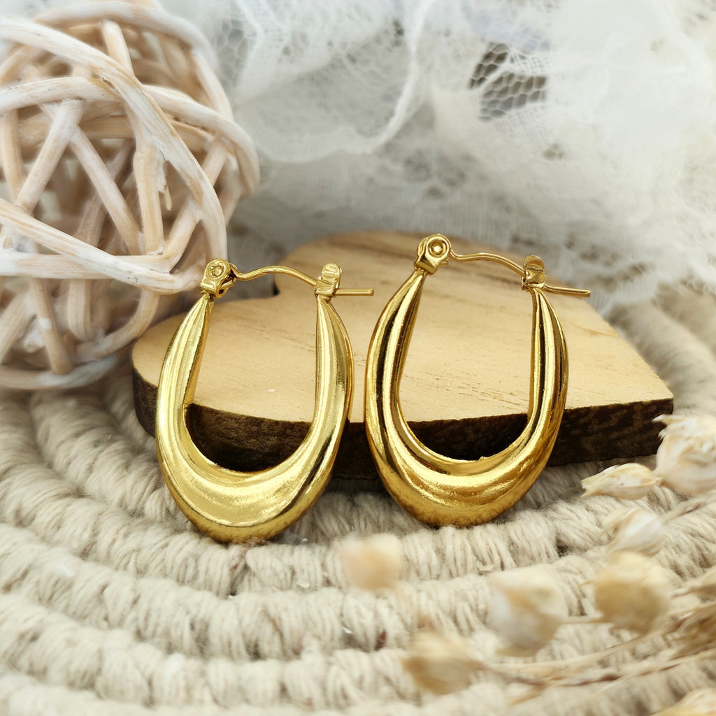 Cercei Creolă ovală Oțel Inoxidabil 2.8 cm - Hipoalergenici