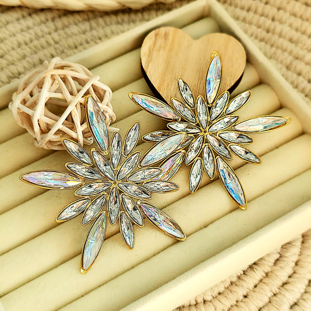 Cercei Steluță, Floare din Oțel Inoxidabil - Hipoalergenici