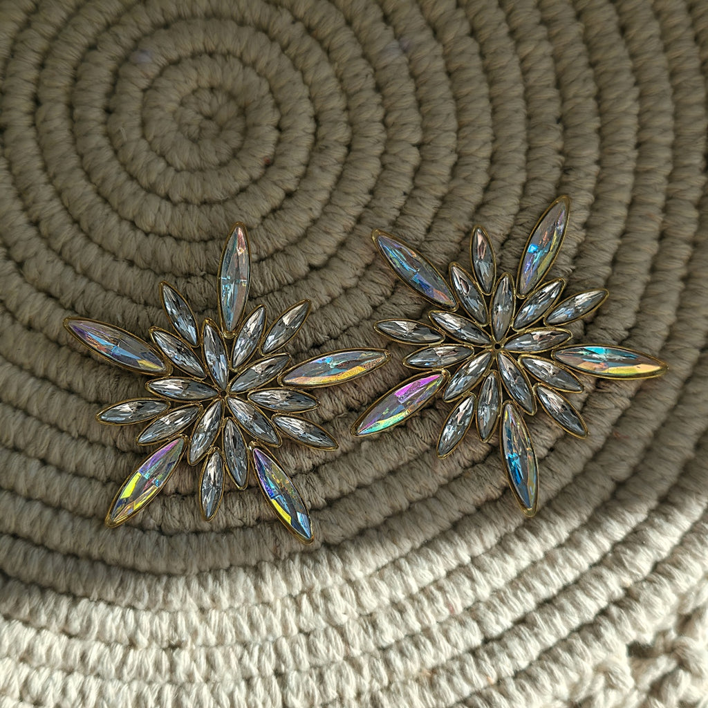 Cercei Steluță, Floare din Oțel Inoxidabil - Hipoalergenici