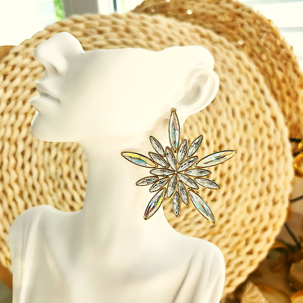 Cercei Steluță, Floare din Oțel Inoxidabil - Hipoalergenici - CM1813