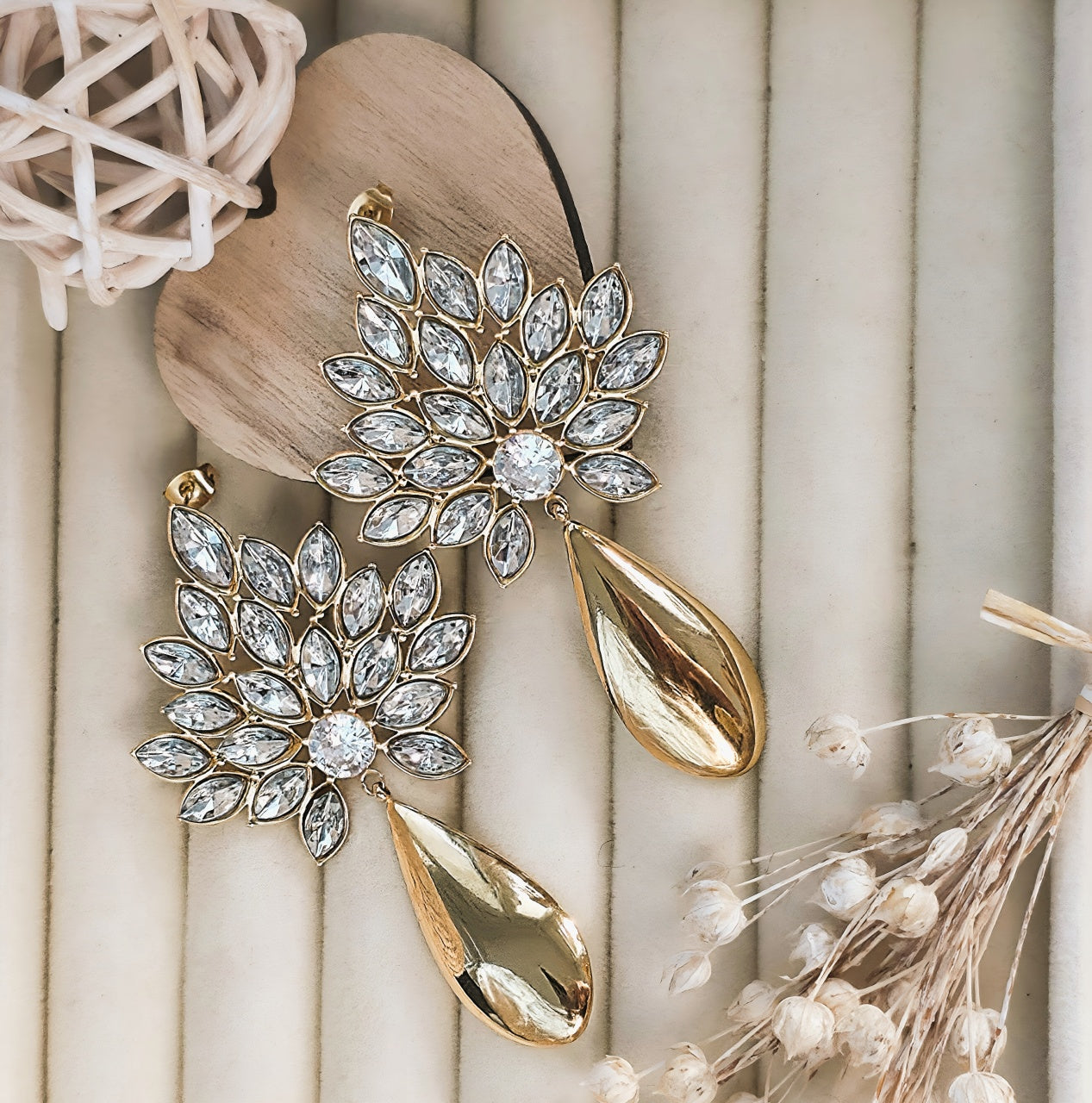 Cercei Floare cu pandantiv din Oțel Inoxidabil - Hipoalergenici