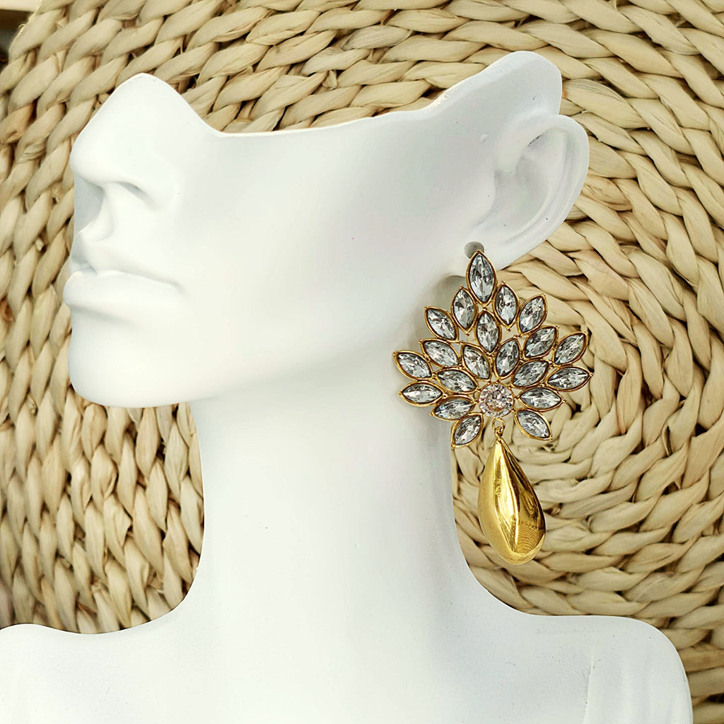 Cercei Floare cu pandantiv din Oțel Inoxidabil - Hipoalergenici