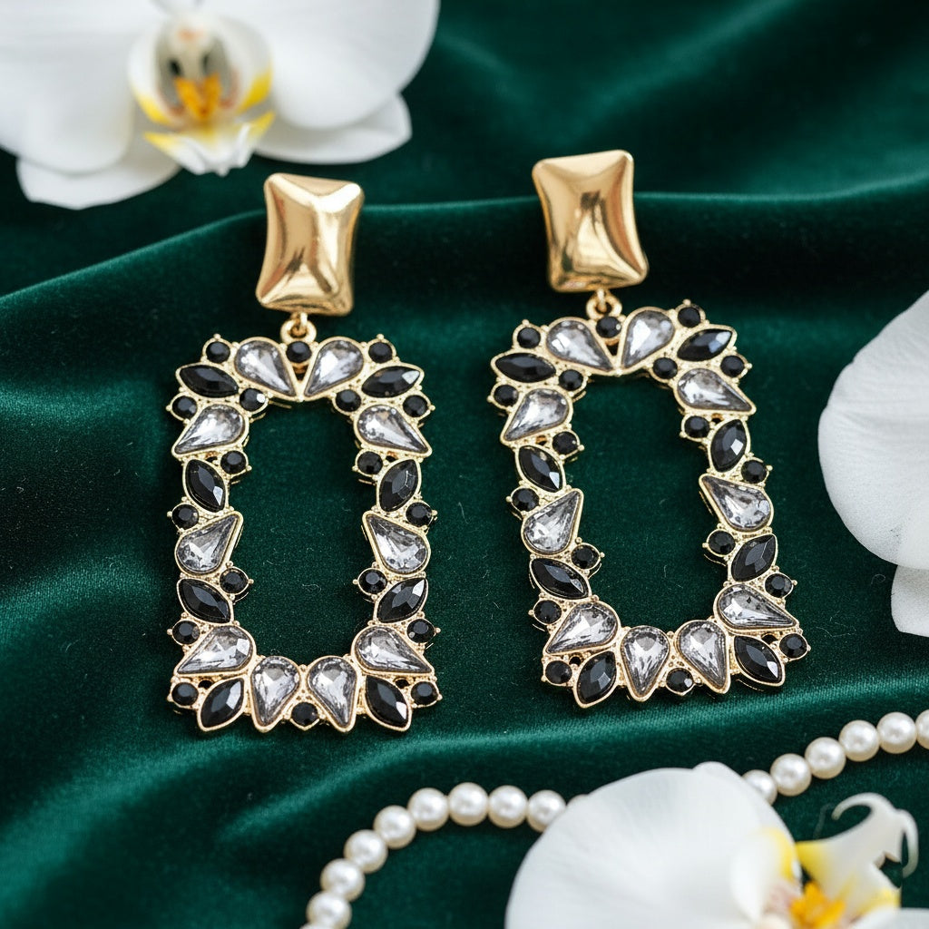 Cercei Dreptunghiular geometric din Oțel Inoxidabil - Hipoalergenici