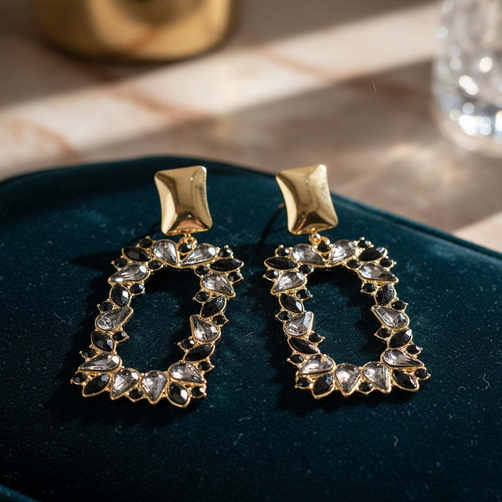 Cercei Dreptunghiular geometric din Oțel Inoxidabil - Hipoalergenici